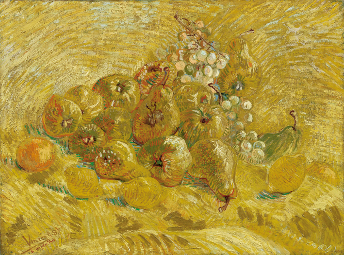  文森特·威廉·梵高  Vincent Willen Van Gogh —— 葡萄、梨、柠檬